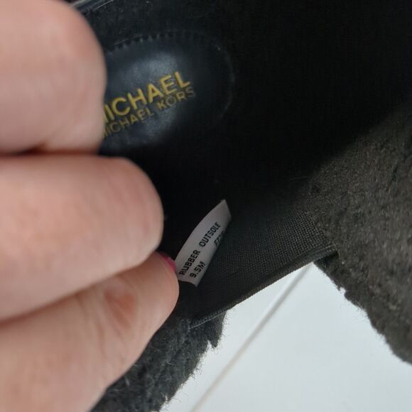 Michael Kors Ashlyn Black Leather Slip-On High Top Sneakers Women's 9.5M - Picture 8 of 9